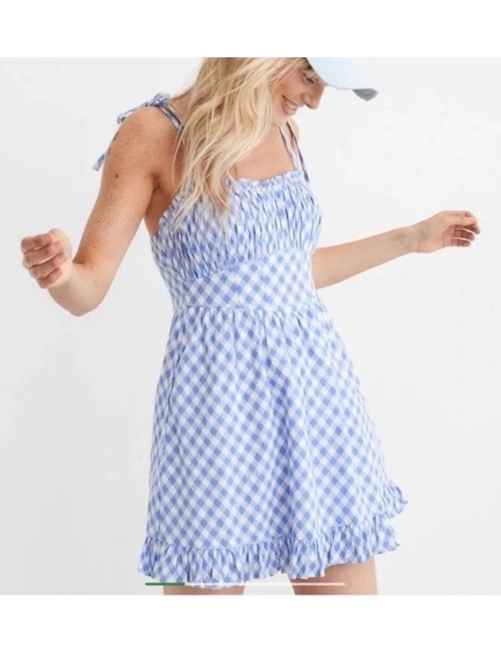 aerie Gingham Mini Dress